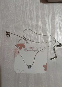 Silver Solitaire Necklace