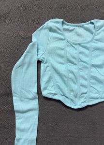 Light Blue Long Sleeve Top - from Nykaa (not used)
