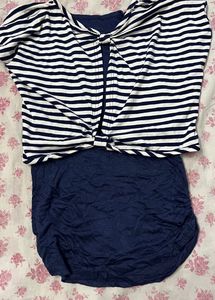 Chic Blue Top For Women Size S/M