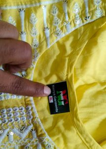 Lime Yellow Stright Kurta