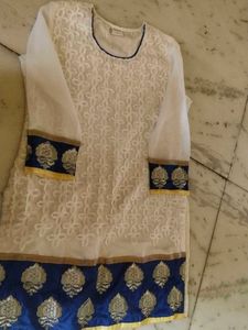 White Embroidered Kurta