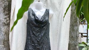 I. CUTE SPARKLY MINI COWL NECK