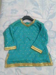 Purple-Blue Paisley Gharara Set