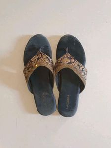 Lazera Embroidered Flip Flops