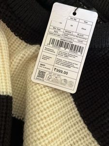 Black &amp; white Striped Sweater