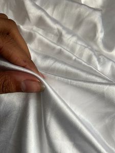 Pure Uncoloured Satin Material