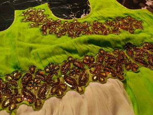 Green Embroidered Dress💚
