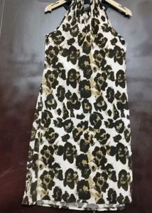 Black Floral Printed Dress For 32 Bust
