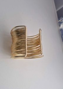 Gold Wire Cuff Bracelet