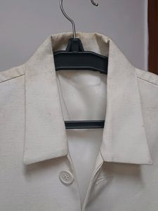Half Sleeve White Jacket
