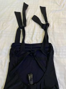 Mango Black Tie-Strap Bodysuit Bust 32-34