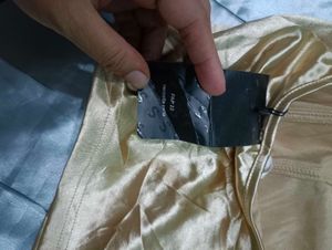 Gold Satin Shein Corset Top