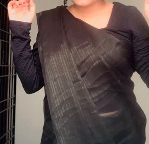 🎀Black &amp; Green Saree 🎀