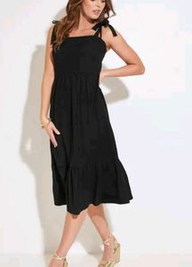Black Maxi Ruffle Dress
