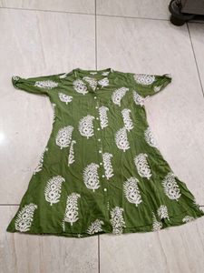 Green Printed Kurta