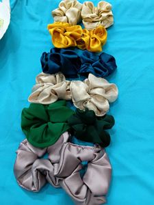 12 medium and large size Colorful Scrunchie Set