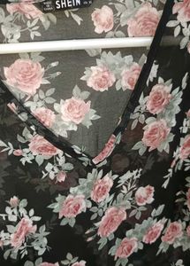 Floral Mesh Top
