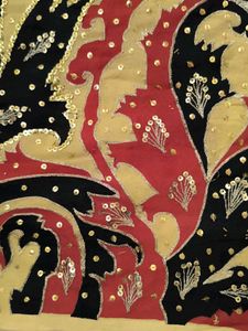 Vintage Hand work Zari Chiffon Saree