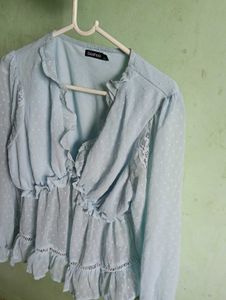 Ice Blue Crop Top