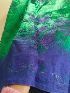 Embroidered Green Dupatta