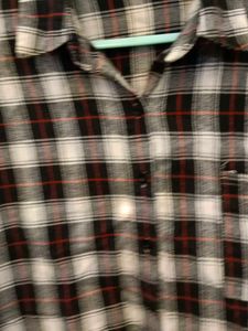 Plaid Crop Top Shirt