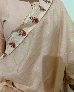 peach kurta set/ suit