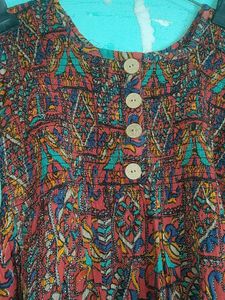 Boho Paisley Button-Down Top