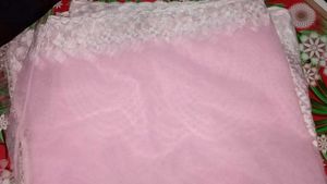 Pink Net Saree With Peticot