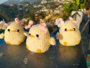 Crochet Chick with Flower