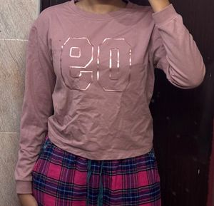 Mauve Full Sleeve Top/ Sweatshirt