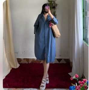 Blue Shirt Dress