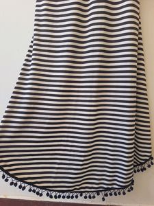 Striped High-Low Dress