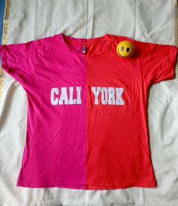 FreshTrend Store Pink & Orange Women's T-shirt