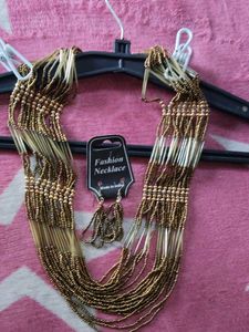 Beaded Necklace &amp; Earring Set