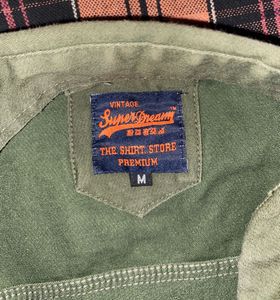 Olive Green Denim-Style Button-Up Jacket – Casual