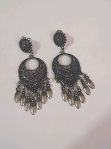 Boho Silver Dangle Earrings