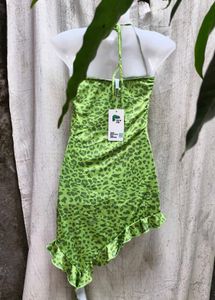 Green Animal Print Dress