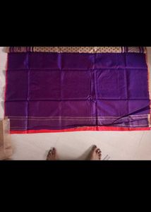 New Red &amp; Blue Elephant Border Design Sarees