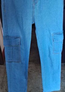 Light Blue Cargo Jeans