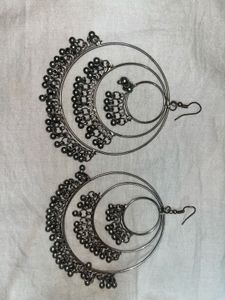 Three Layered Round Earrings