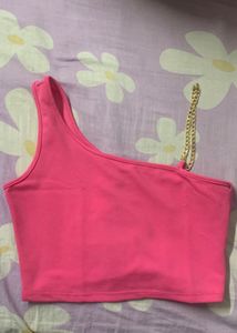 Pink Chain Detail Top