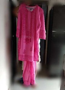 Pink Embroidered Kurta Set