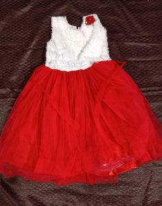 Red & White Party Dress