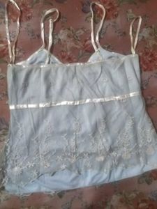 Cute Blue Lace Cami Top