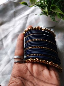 Blue &amp; Gold Bangle Set