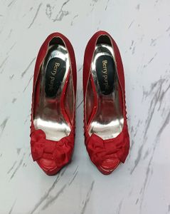 Red Bow High Heels Stellitoes Pumps