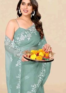 Premium Quality Party Wear Saree With Twill Blouse