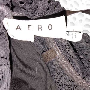 Aeropostale Women’s Sz. L Black Floral Lace