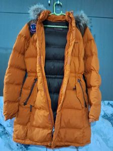 mont bell Orange Puffer Coat