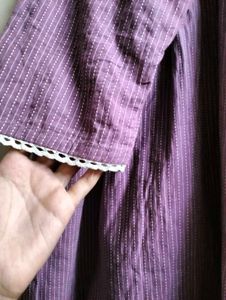 Purple Striped Tunic Top